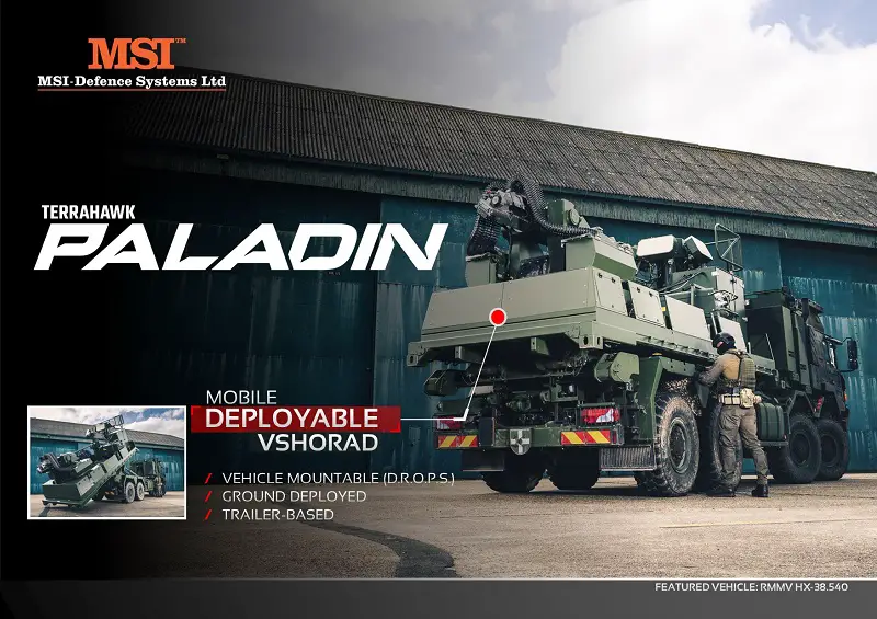 MSI-DS Introduces TERRAHAWK PALADIN Mobile and Deployable VSHORAD