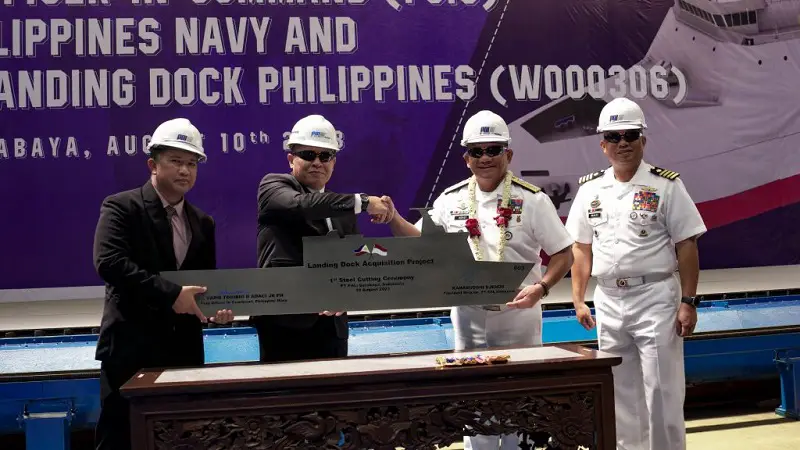 PT PAL Cuts Metal for Landing Platform Dock Ordered by Philippine Navy