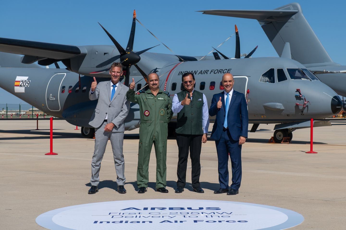 Airbus Defence and Space Delivers First C295 Military Transport Aircraft to India