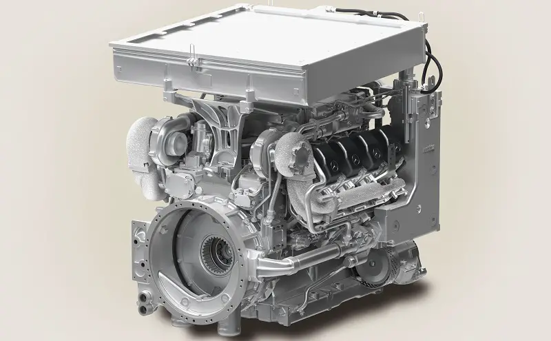 The MTU 8V 199 TE21 engines each have a power output of 600 kilowatts and are the most powerful engines of the series.