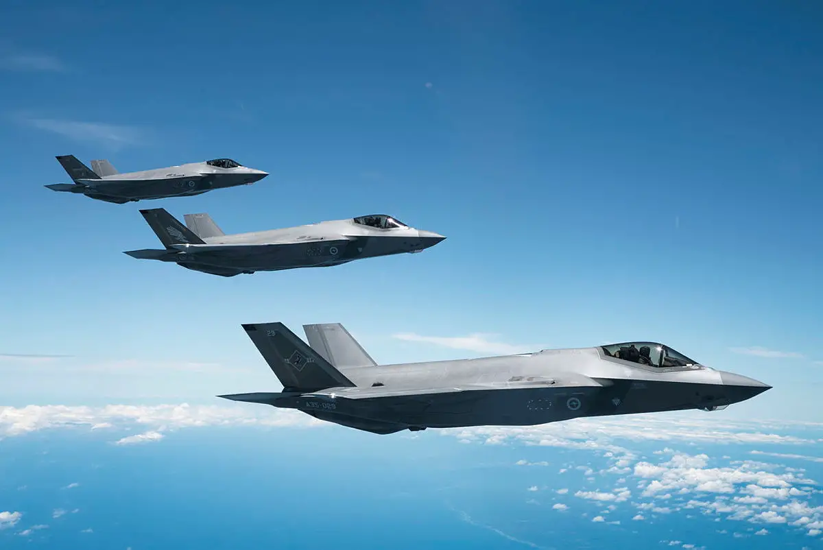 Three F-35A Lightning II aircraft transit to Japan for Exercise Bushido Guardian 2023.