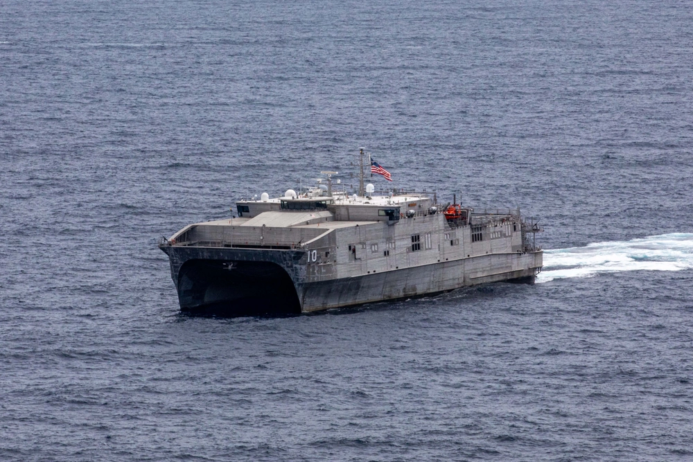 US Navy Spearhead-class USNS Burlington (T-EPF 10) Arrives in Trinidad and Tobago