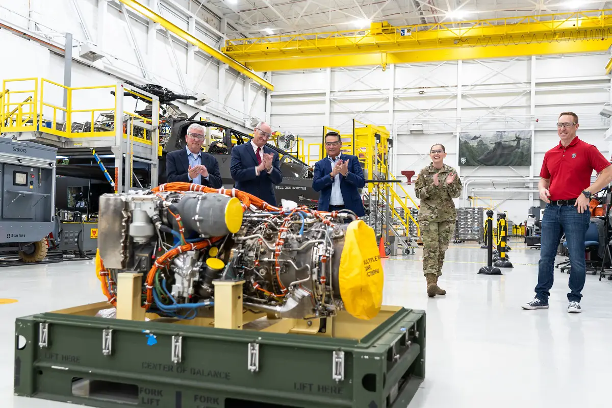 The U.S. Army delivered the T901 Improved Turbine Engine to Bell’s Fort Worth, Texas plant on Oct. 20. (Photo by David Hylton/Program Executive Office, Aviation)
