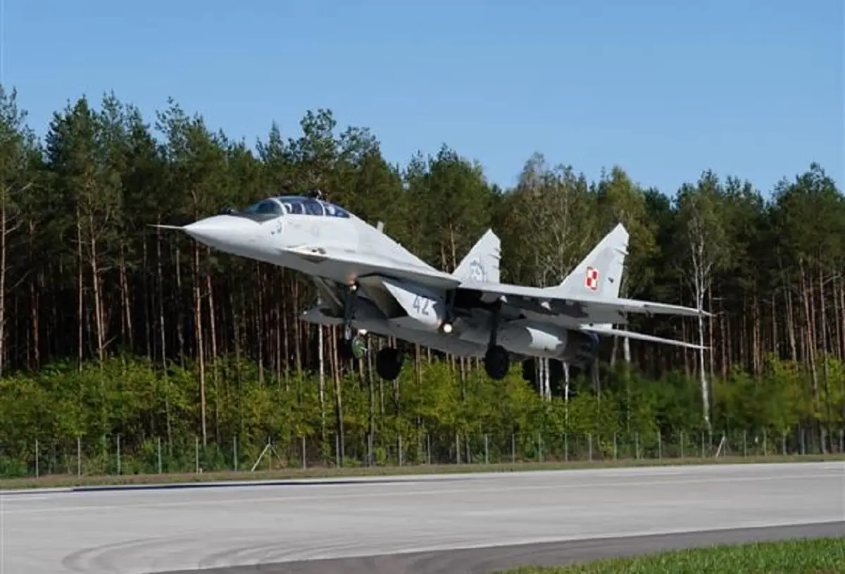 Polish Air Force Military Aircrafts Practice Highway Take-offs and Landings