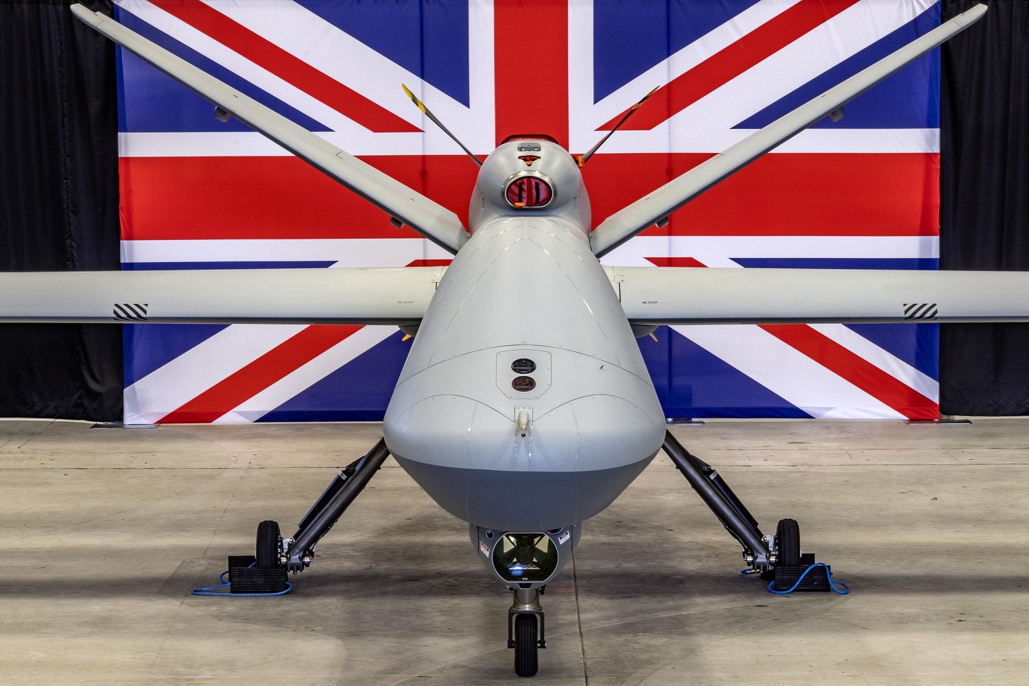 On the 30th of September 2023, The new Royal Air Force (RAF) Protector MQ-9B Aircraft was delivered to RAF Waddington by an Antanov AN 124-100M aircraft from General Atomics Aeronautical Systems, Inc. (GA-ASI).