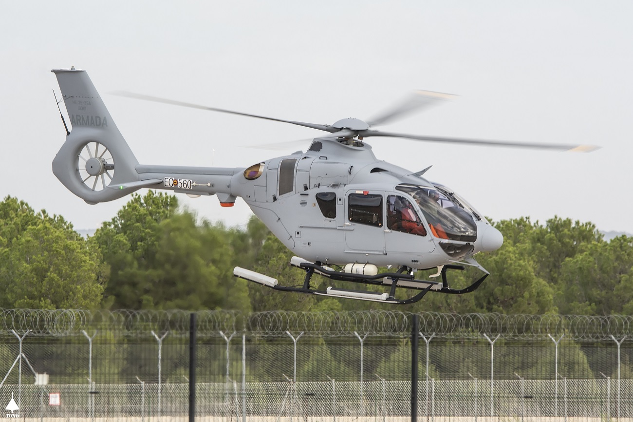 The first of 7 H135 P3H light Helicopter acquired by the Spanish Navy has just been delivered.