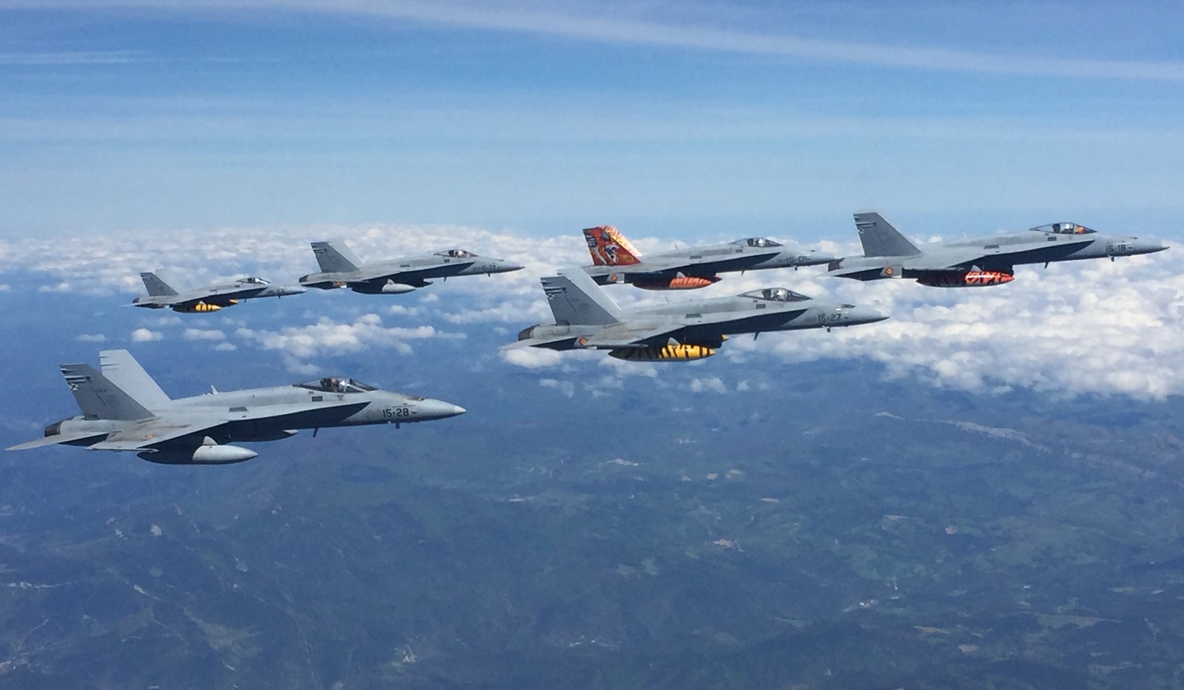 Spanish Air Force EF-18A Hornet air superiority fighters