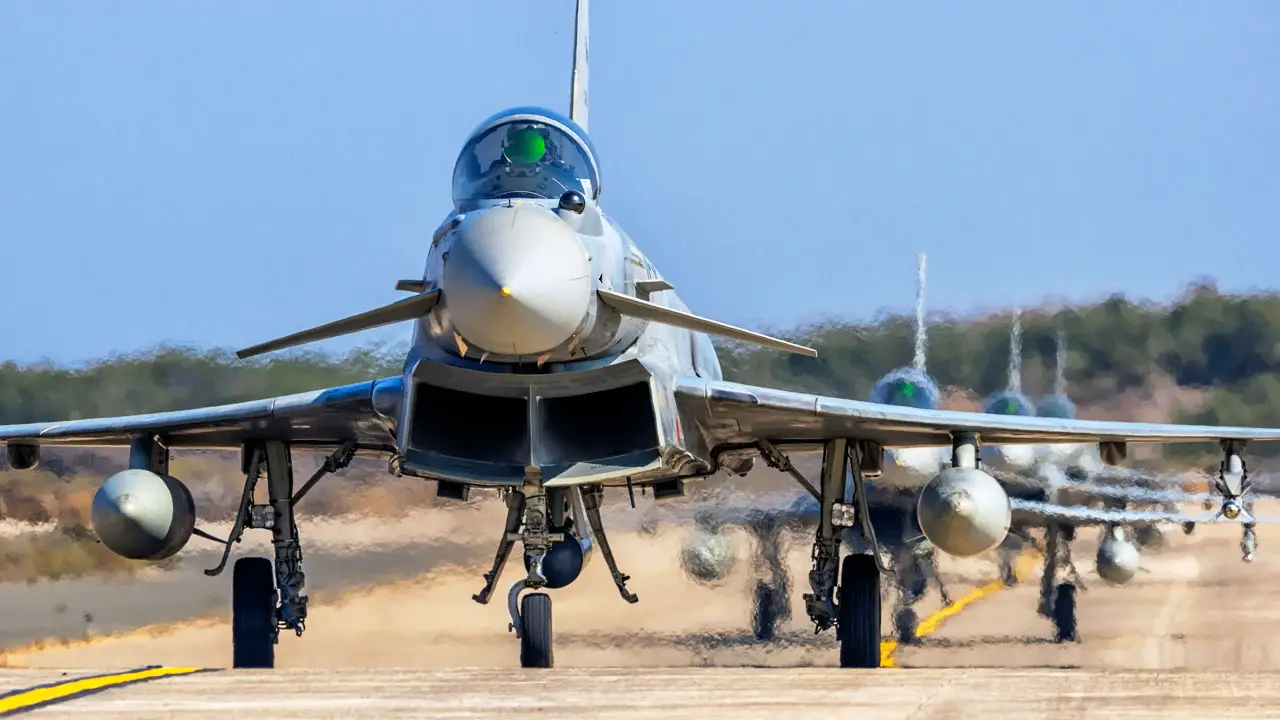 Spanish Air Force Eurofighter Typhoon air superiority fighter