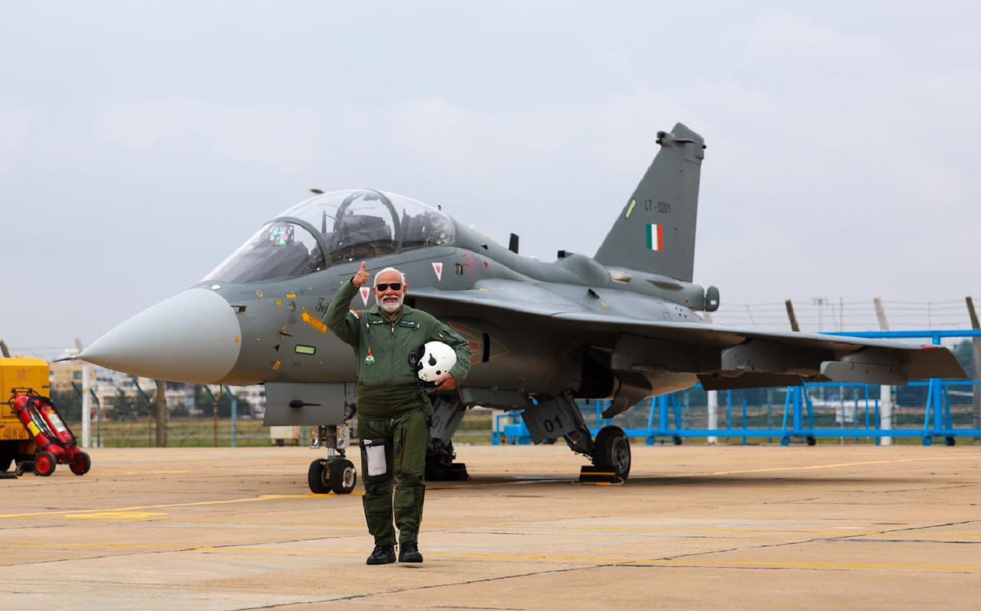 Narendra Modi Becomes First Indian Prime Minister to Fly in LCA Tejas Light Combat Aircraft