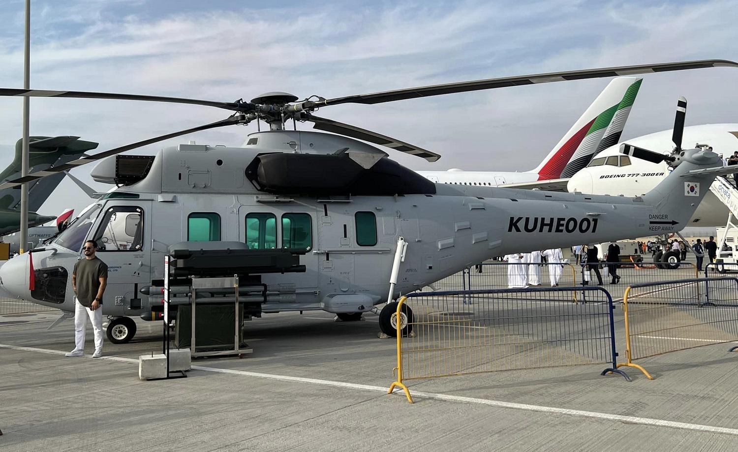 South Korea’s Homegrown Helicopter KUH-1E Surion and LAH First Debut in Dubai Airshow 2023