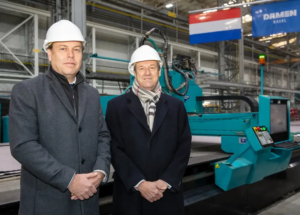 Damen Shipyards Group CEO Arnout Damen and Lürssen CEO Friedrich Lürssen