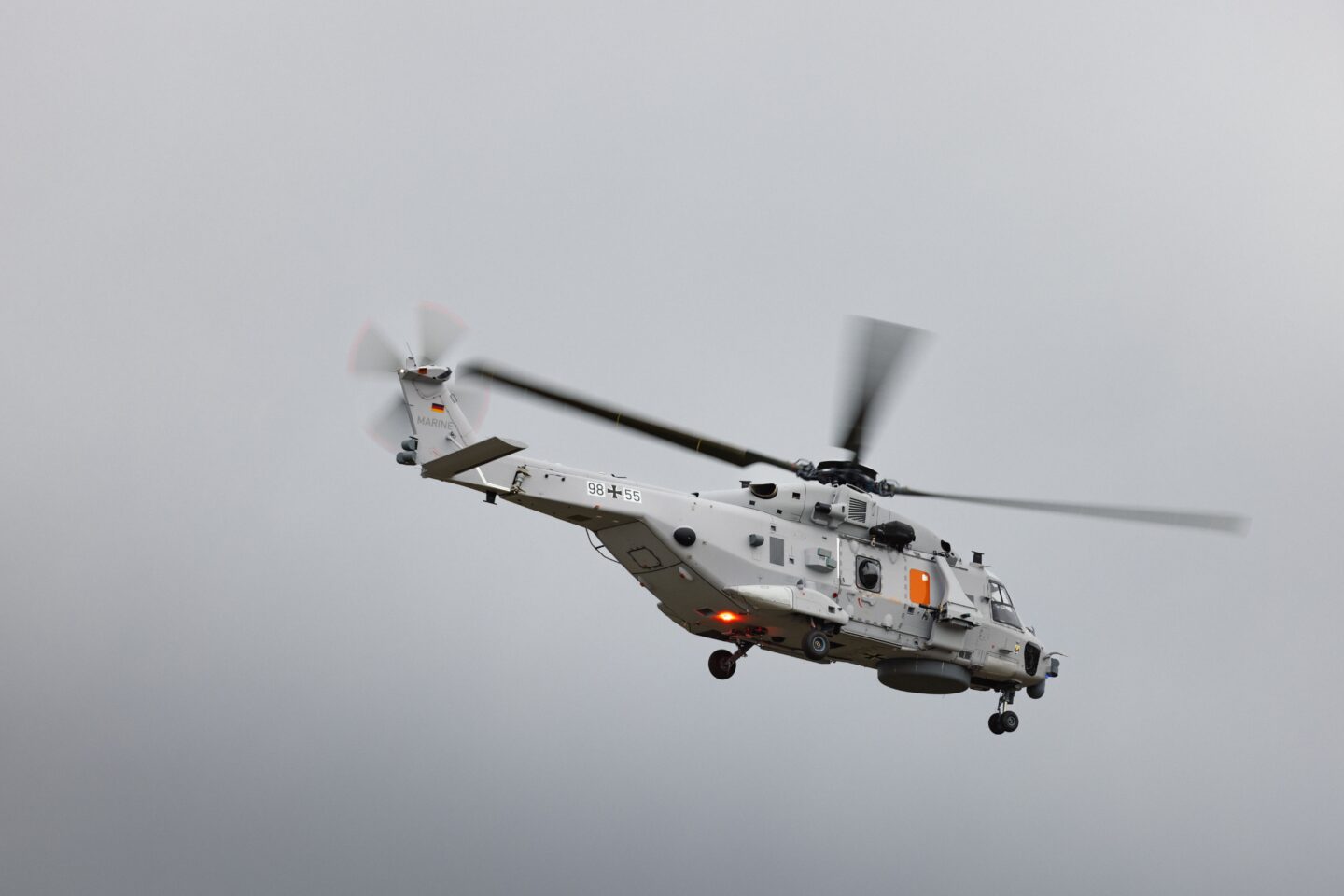 The German navy's NH90 Sea Tiger anti-submarine helicopter made its first flight on Thursday.