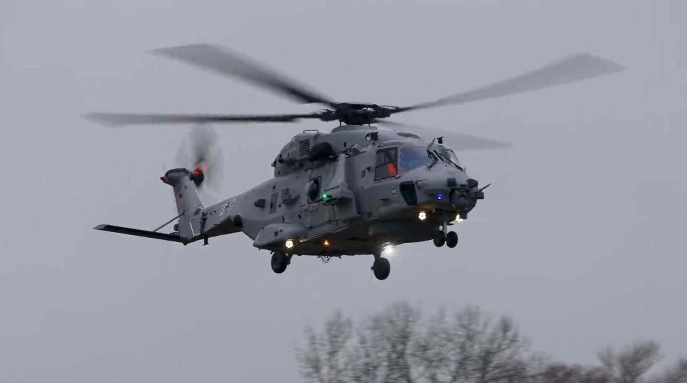 German Navy NH90 Sea Tiger Maritime helicopter Performs Maiden Flight