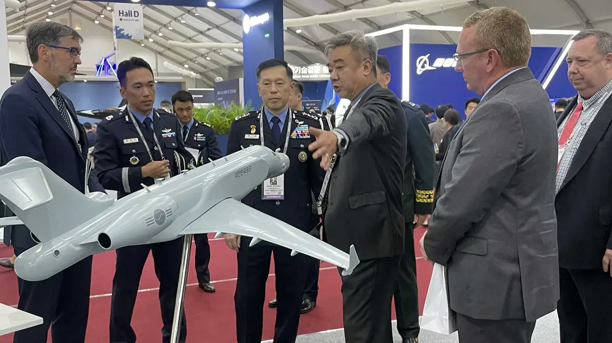 L3Harris presented its Bombardier 6500-based airborne early warning and control solution at the ADEX Air Show in Seoul, South Korea.