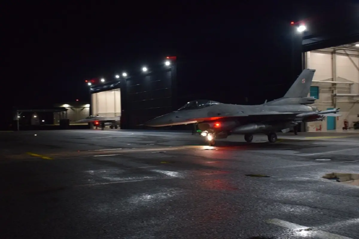 Polish Air Force F-16 Fighter Jets Launch Under NATO Baltic Air Policing in Estonia