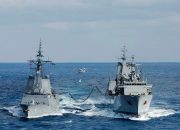 Royal Australian Navy HMAS A304 Conducts Replenishments-at-sea