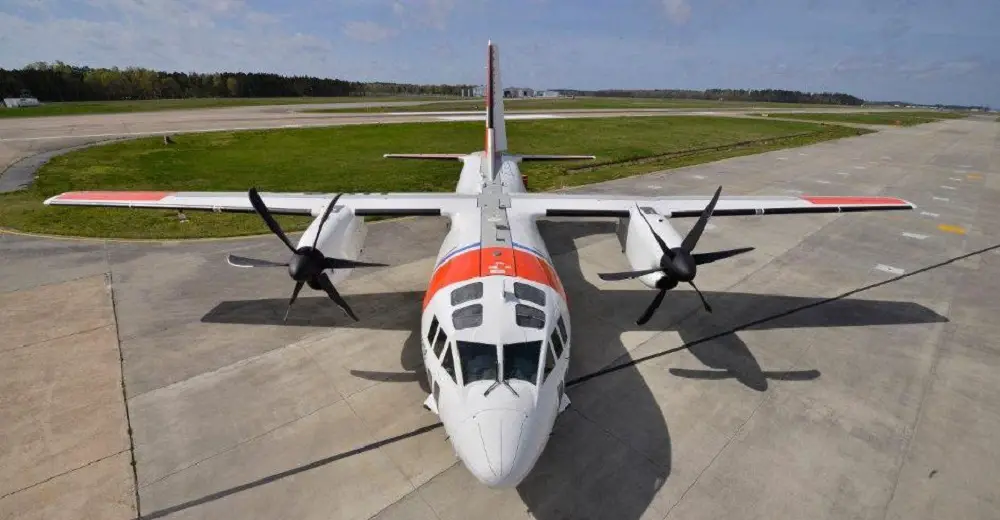 the U.S. Coast Guard's C-27J is on display,