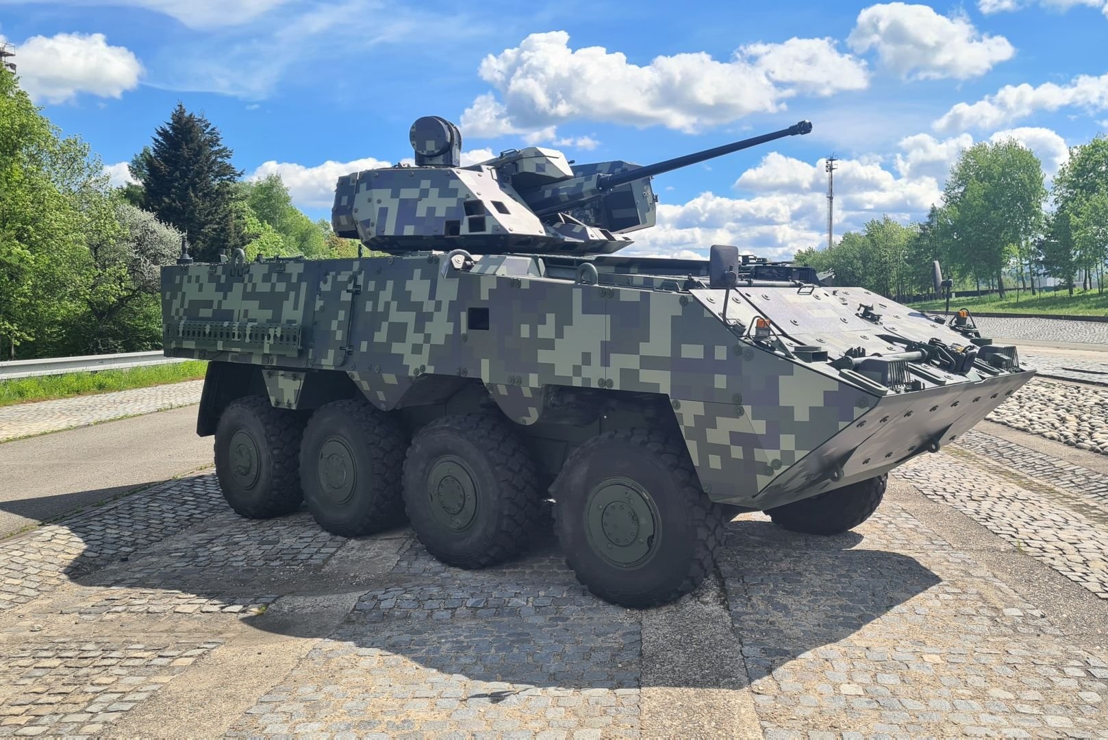 Pandur II 8×8 EVO (Evolution) infantry fighting vehicle. 