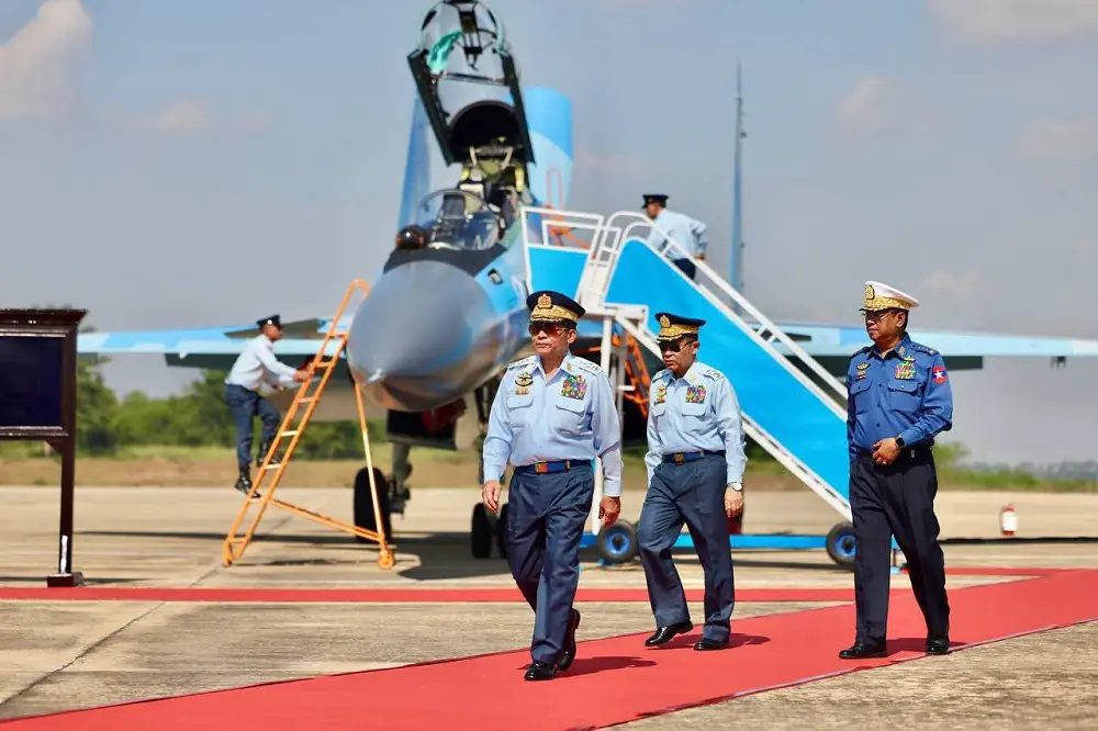 The ceremony to commission aircraft into service marking the 76th Anniversary of Founding Myanmar Air Force of the Republic of the Union of Myanmar took place at the Nay Pyi Taw Airbase on 15 December