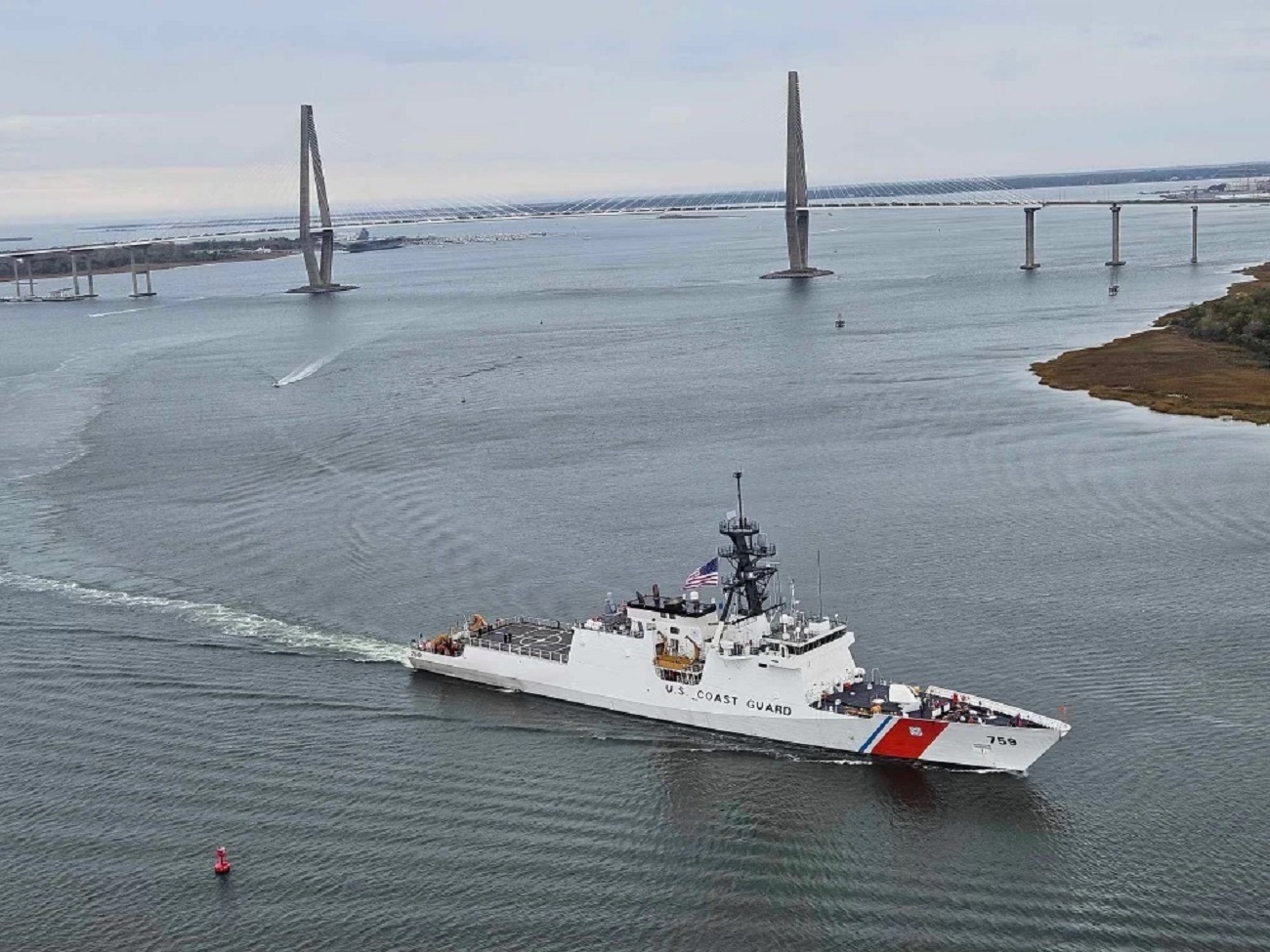 US Coast Guard Cutter Calhoun (WMSL 759) Arrives to New Momeport in Charleston