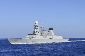 S1850M Antenna Reinstalled on Italian Navy ITS Destroyer Andrea Doria After Maintenance
