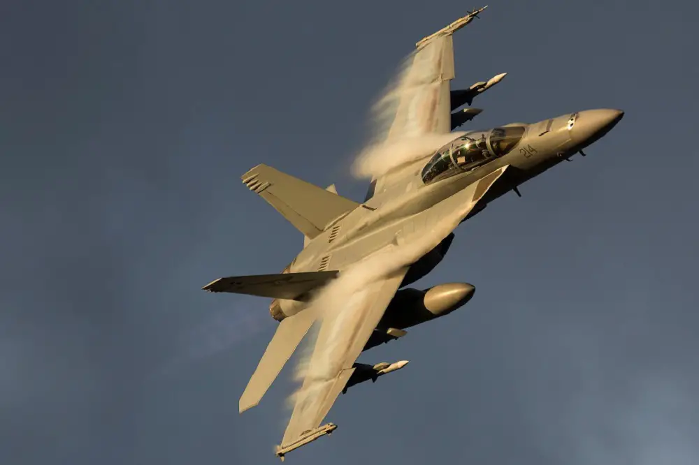 Royal Australian Air Force Boeing F/A-18E/F Super Hornet  fighter aircraft. (Photo by RAAF)