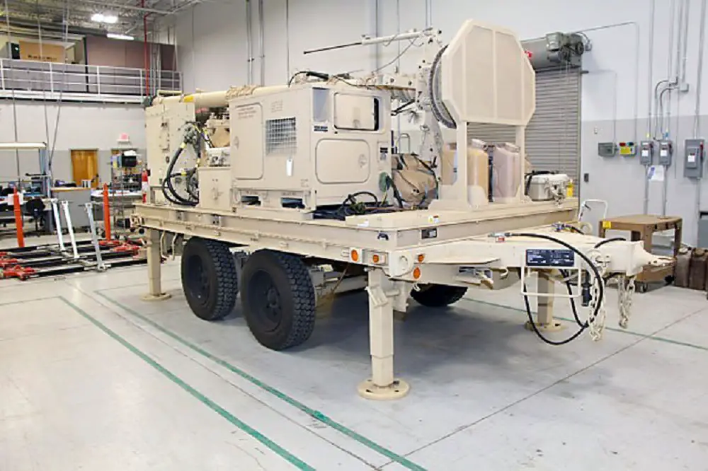 A US Army user test IBCS Integrated Fire Control Network relay following refurbishment in the Northrop Grumman Huntsville Manufacturing Center