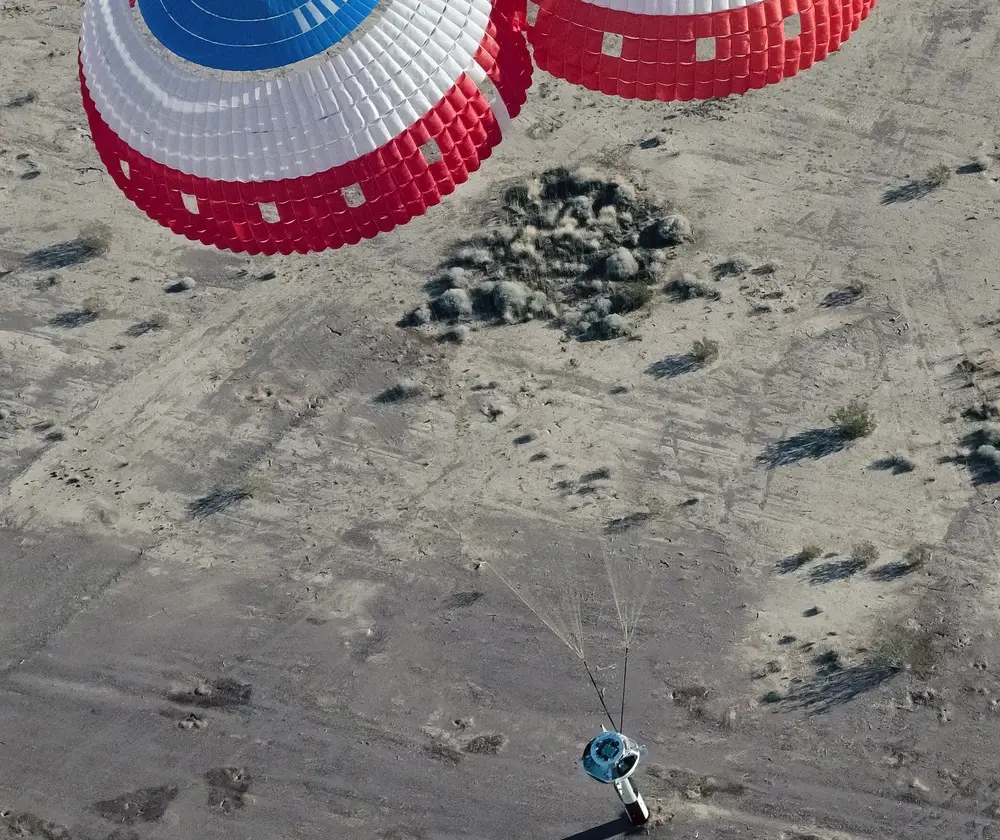 A NASA test of the Boeing Starliner's main parachute system took place at U.S. Army Yuma Proving Ground (YPG) on January 9, 2023
