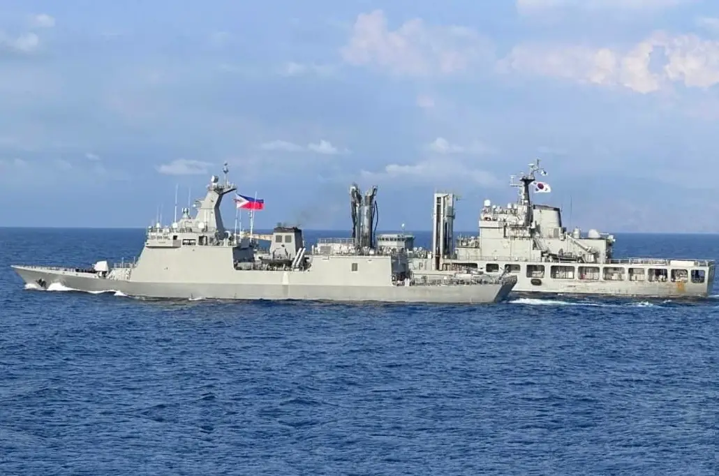Philippine Navy Frigate and Republic of Korea Navy ship Conducted Replenishment-At-Sea