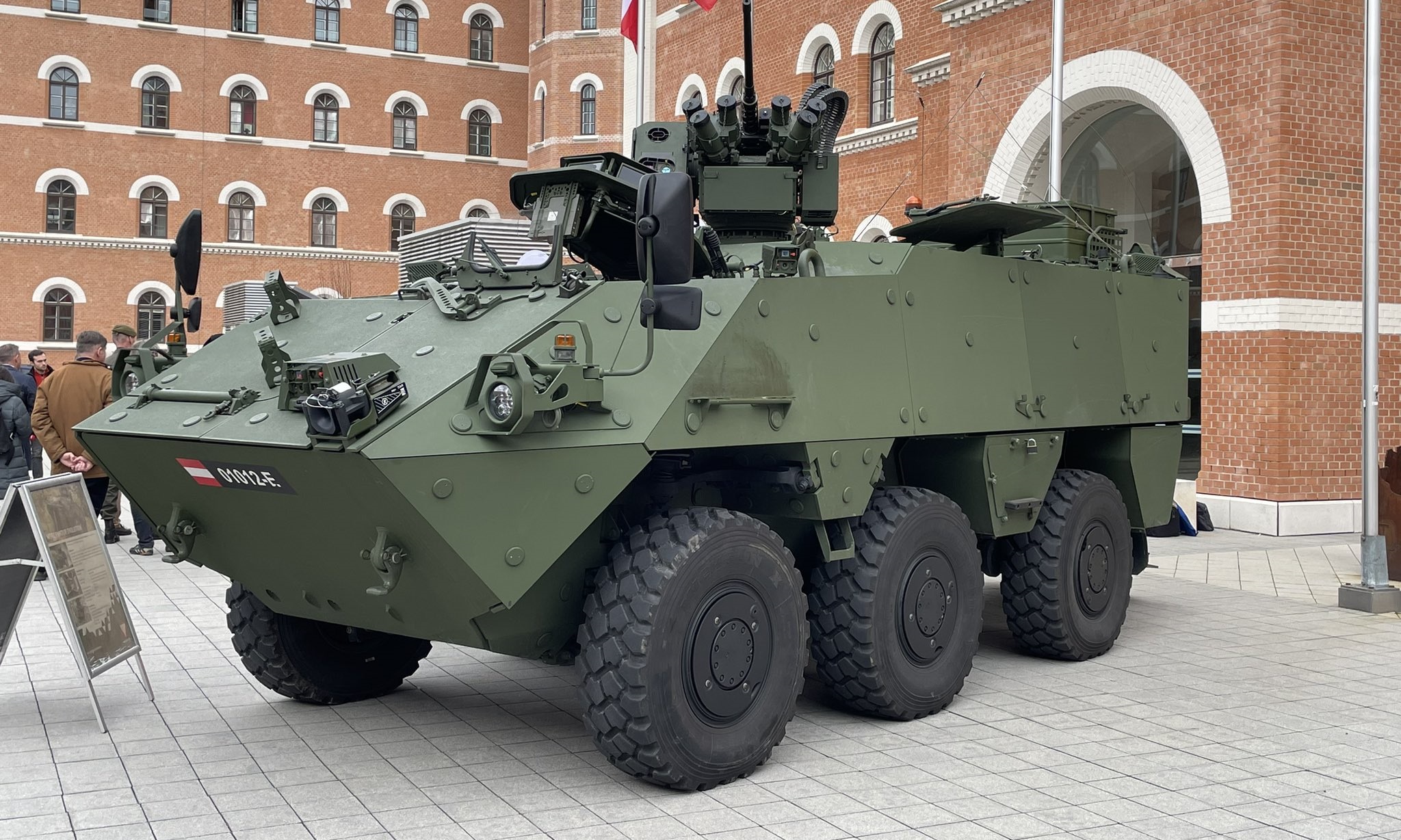 The Pandur EVO is an improved modular all-wheel-drive version of the Pandur 6x6 APC wheeled armoured vehicle produced by GDELS.