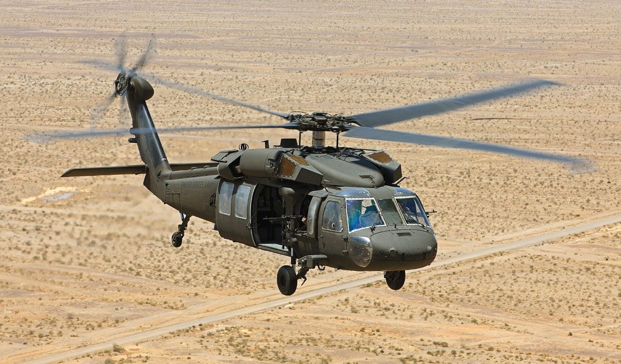 Sikorsky UH-60M Black Hawk four-blade, twin-engine, medium-lift military utility helicopter
