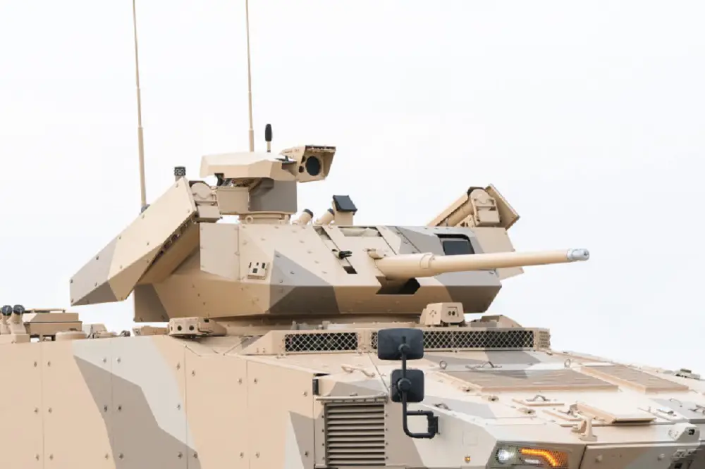 TEBER-II 30/40 remote-controlled turret (RCT) with 30mm dual feed automatic cannon.