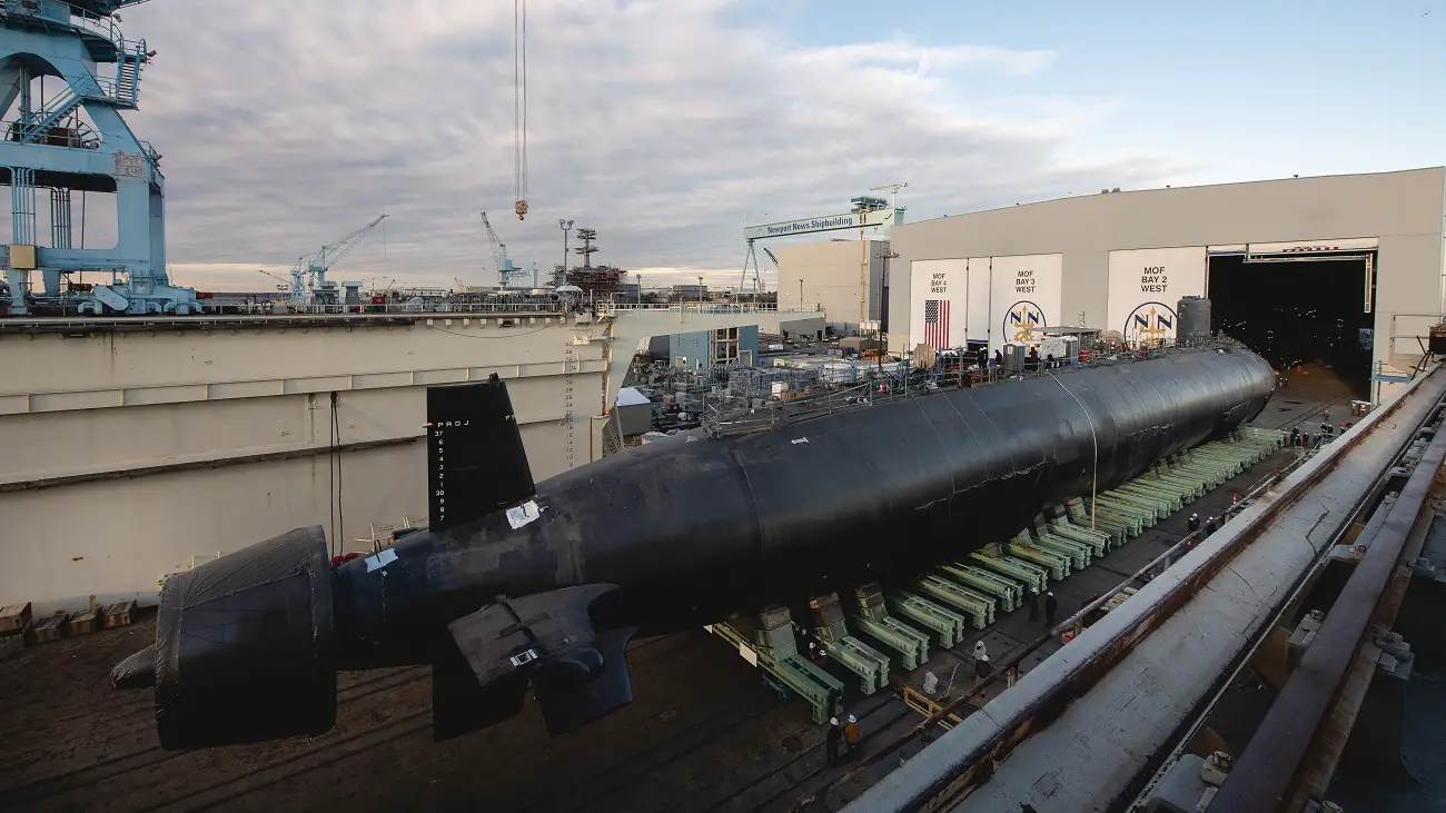HII Launches Virginia-class Submarine Massachusetts (SSN 798) at Newport News Shipbuilding