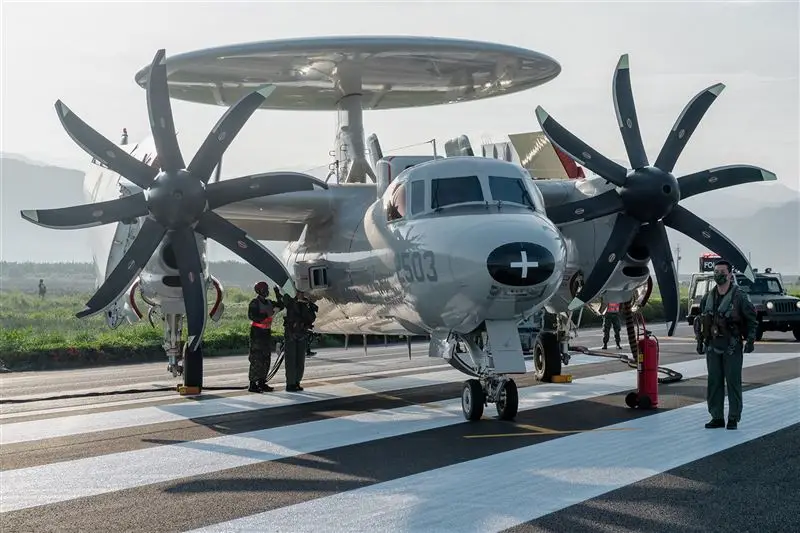 Republic of China Air Force E-2K Hawkeye airborne early warning (AEW) aircraft.