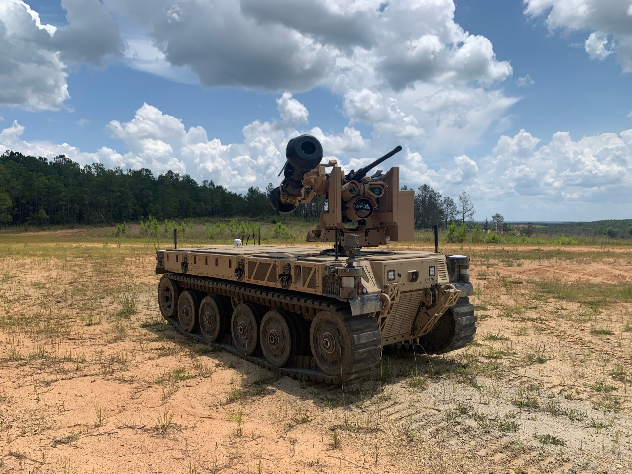 Javelin demonstration from a Robotic Combat Vehicle (RCV) prototype at Redstone Arsenal in Huntsville, AL (Photo by U.S. Army)