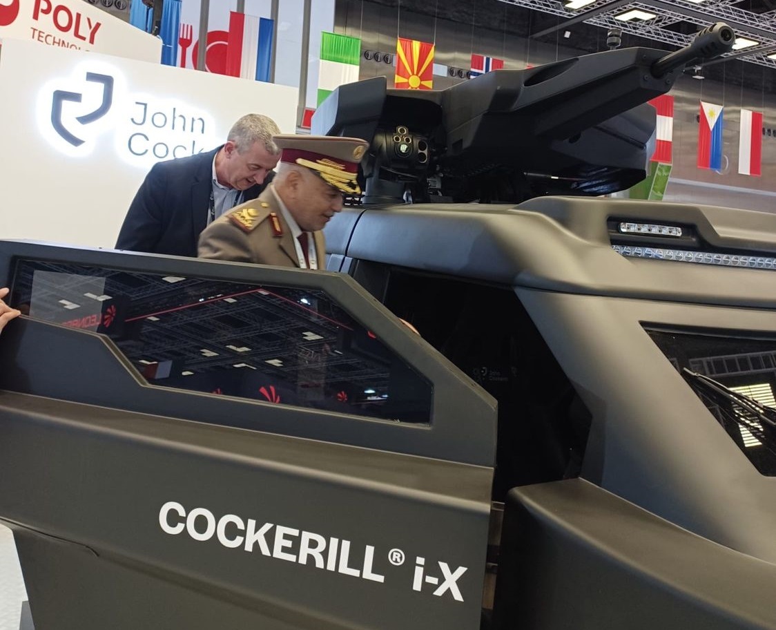 Cockerill i-X armoured fighting vehicle with New Anti-drone System. (Photo by John Cockerill)