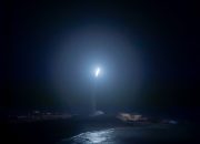  An advanced medium range ballistic missile target is launched from the Pacific Missile Range Facility, Kauai, Hawaii, as part of the U.S. Missile Defense Agency’s Flight Test Aegis Weapon System-32 (FTM-32), held on March 28, 2024 in cooperation with the U.S. Navy.