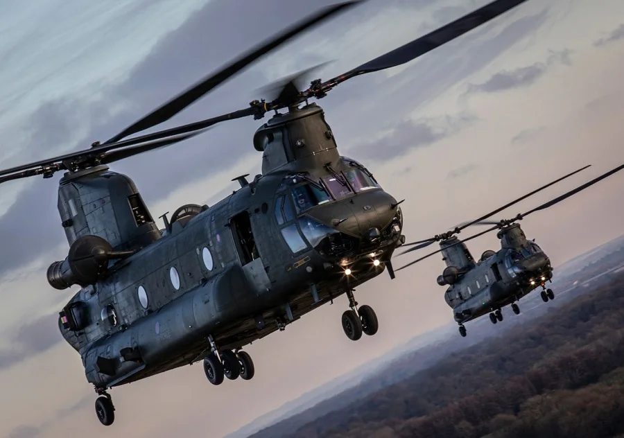 The Royal Air Force Chinook fleet is the largest outside the United States.