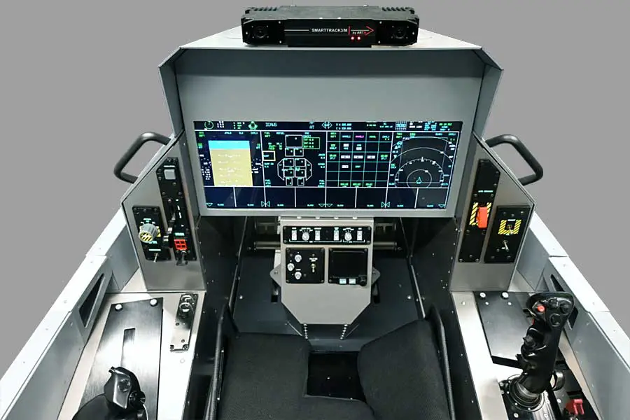 Classroom Trainer F-35 Cockpit.(Photo by Vrgineers)