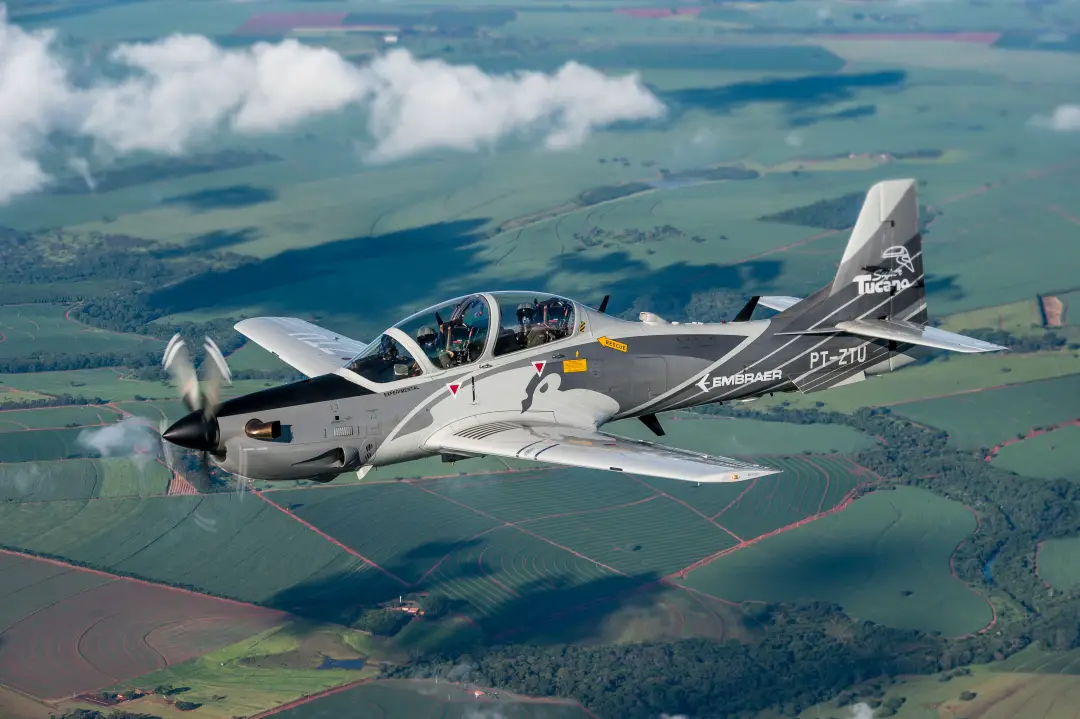 Brazilian Air Force's A-29 Super Tucano  turboprop light attack aircraft
