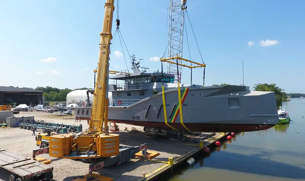 Guyana Defence Force Coast Guard Metal Shark 115 Defiant Patrol Vessel.