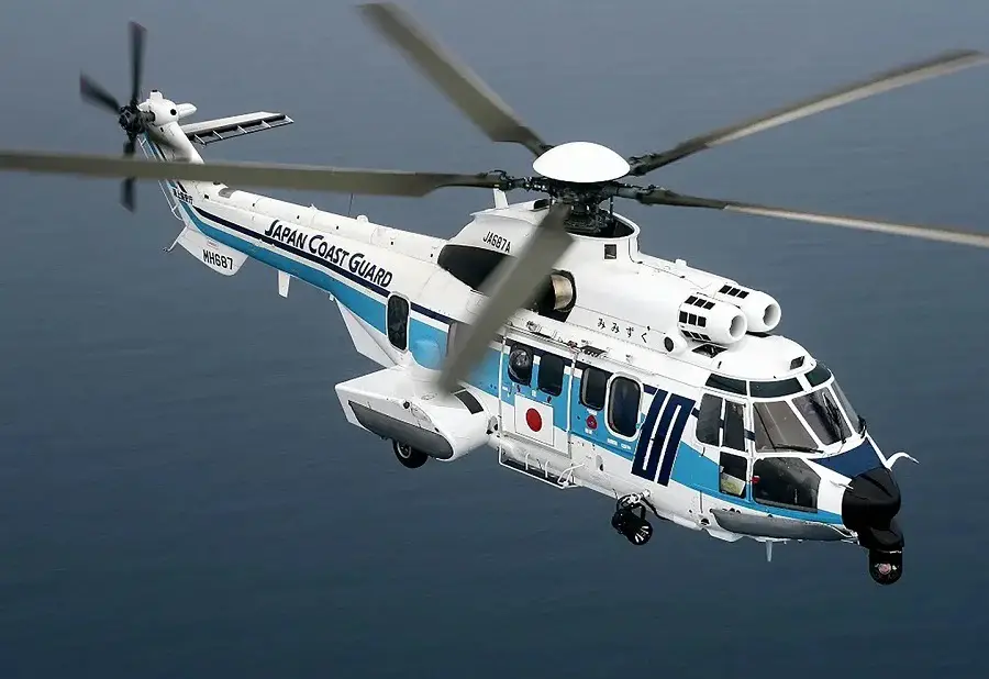 Japan Coast Guard (JCB) Airbus H225 Transport Helicopter. (Photo by Airbus)
