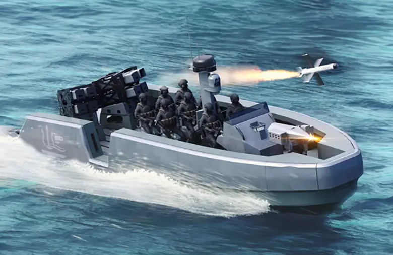 11-metre Whiskey Bravo multimission reconnaissance craft (MMRC) on littoral capability collaboration with Israeli company Rafael Advanced Defense Systems
