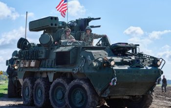 US Army Air Defense Artillery Stryker M–SHORAD Vehicles to Participate in DEFENDER 2024