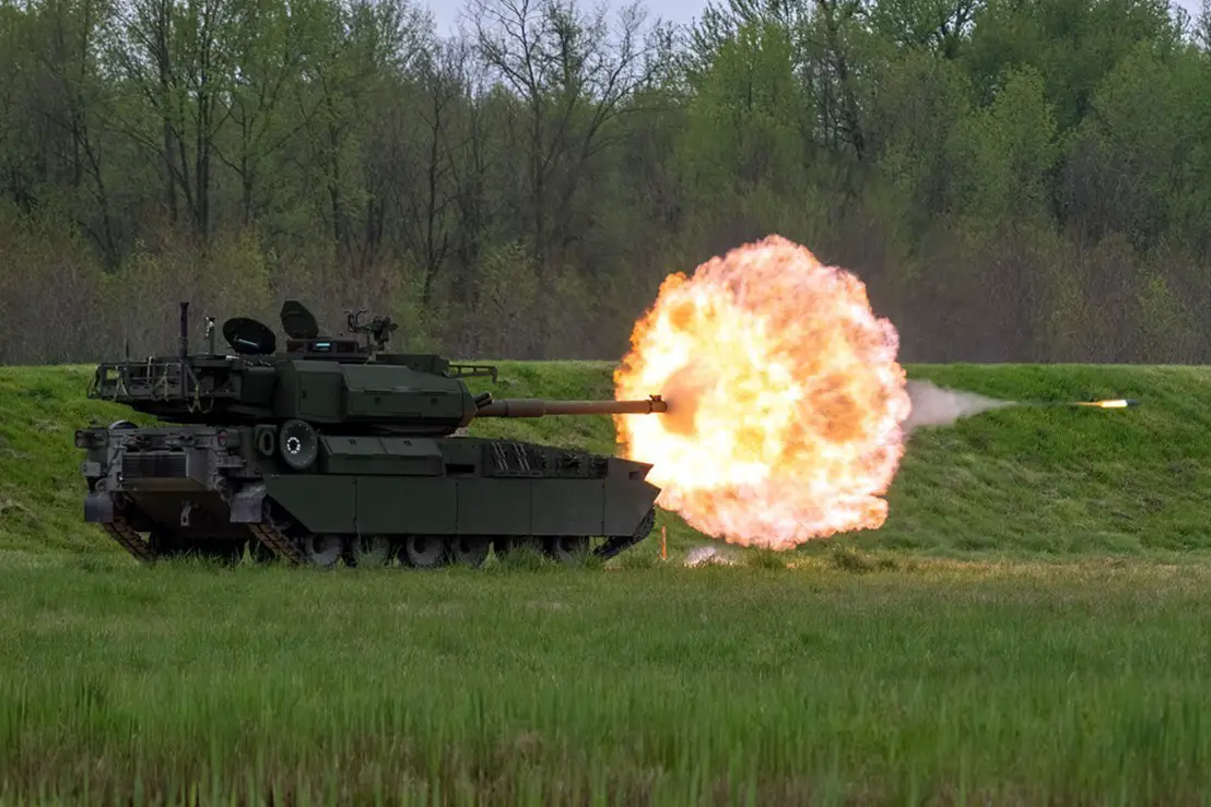 A live fire demonstration of the Army’s newest and most modernized combat vehicle, the M10 Booker, marks the conclusion of the M10 Booker Dedication Ceremony at Aberdeen Proving Ground, in Aberdeen, Md., April 18, 2024. (U.S. Army photo by Christopher Kaufmann)