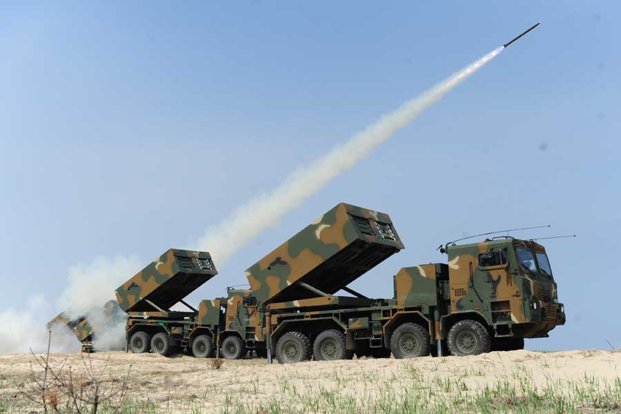 K239 Chunmoo self-propelled multiple rocket launcher systems