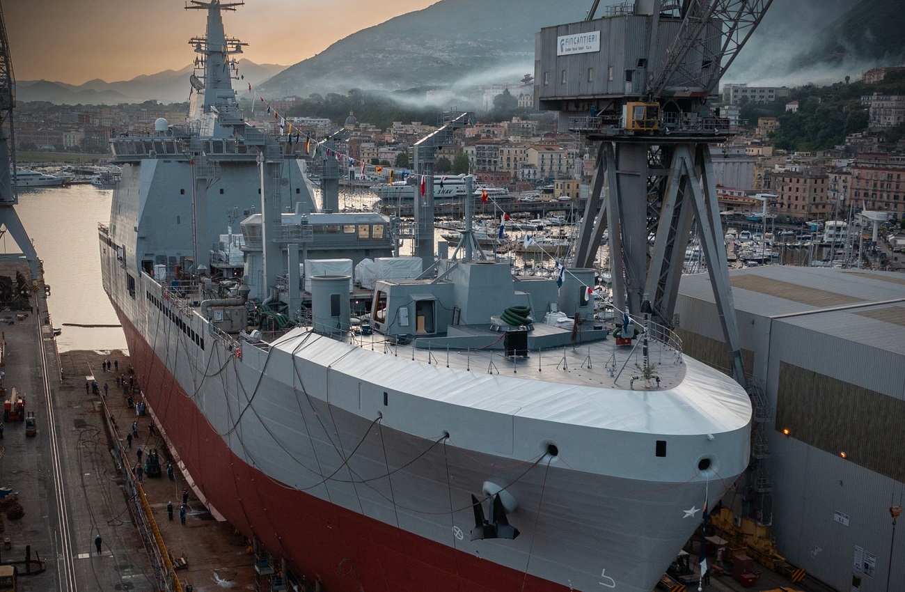 Fincantieri Launches Vulcano-class Logistic Support Ship LSS Atlante (A 5336) for Italian Navy