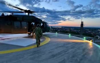 US Army Task Force Tiger Pilot Lands CASEVAC Atop Swedish Hospital