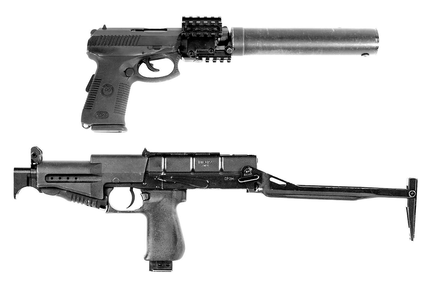 SR2M Veresk submachine guns and SR1MP Gyurza pistols 