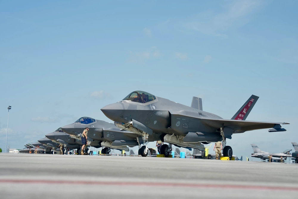 US Air National Guard 187th Fighter Wing Participate in Their First Exercise with the F-35s